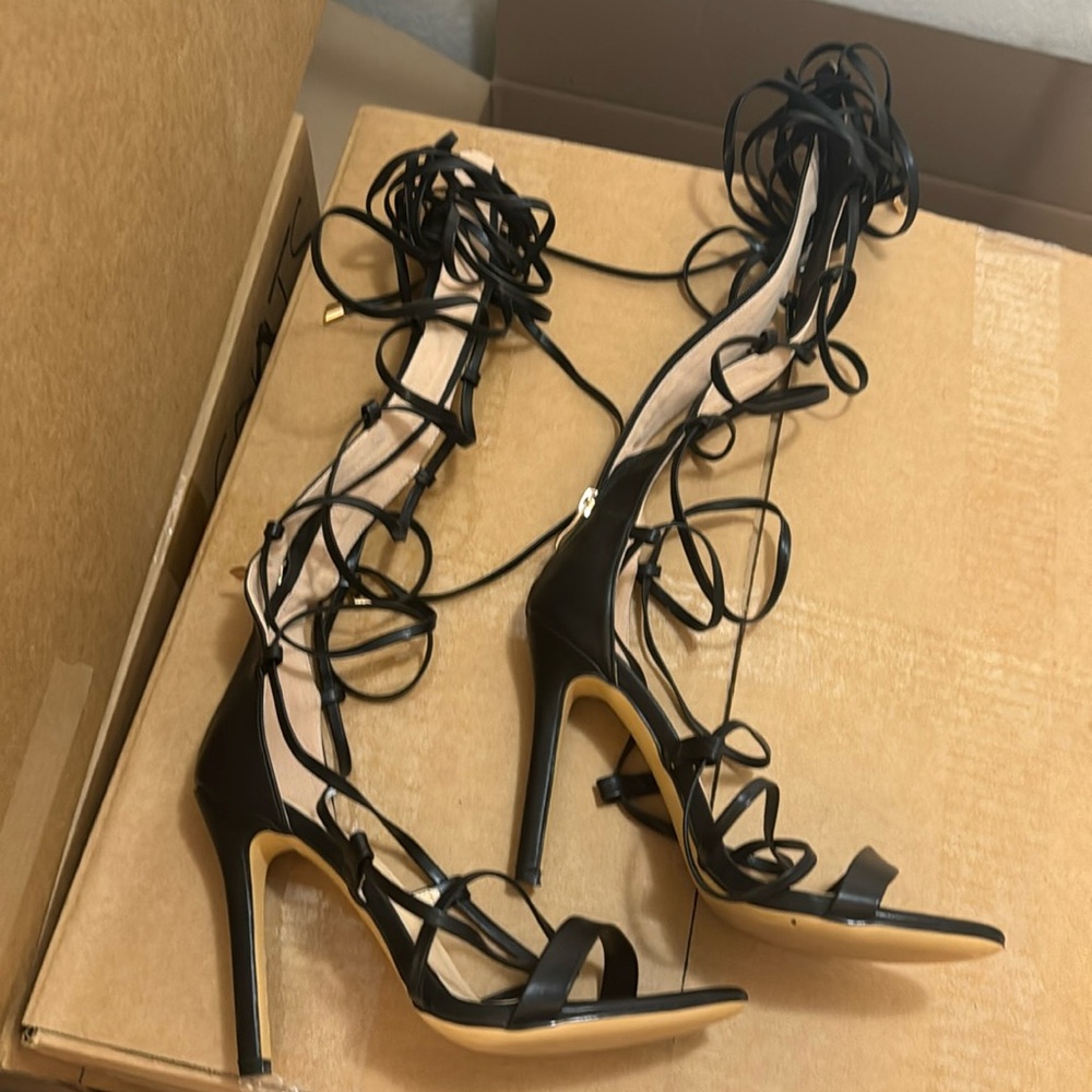 Knee-high gladiator sandals